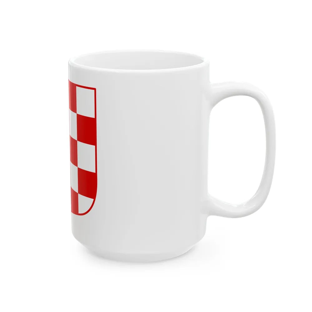 Coat of arms of Croatia (white chequy) - White Coffee Mug-Go Mug Yourself