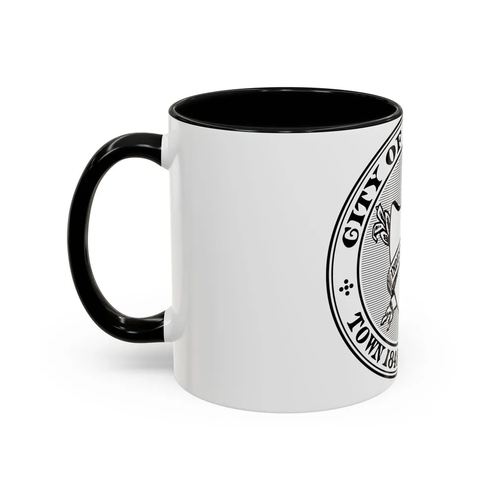 Seal of Chicopee Massachusetts - Accent Coffee Mug-Go Mug Yourself