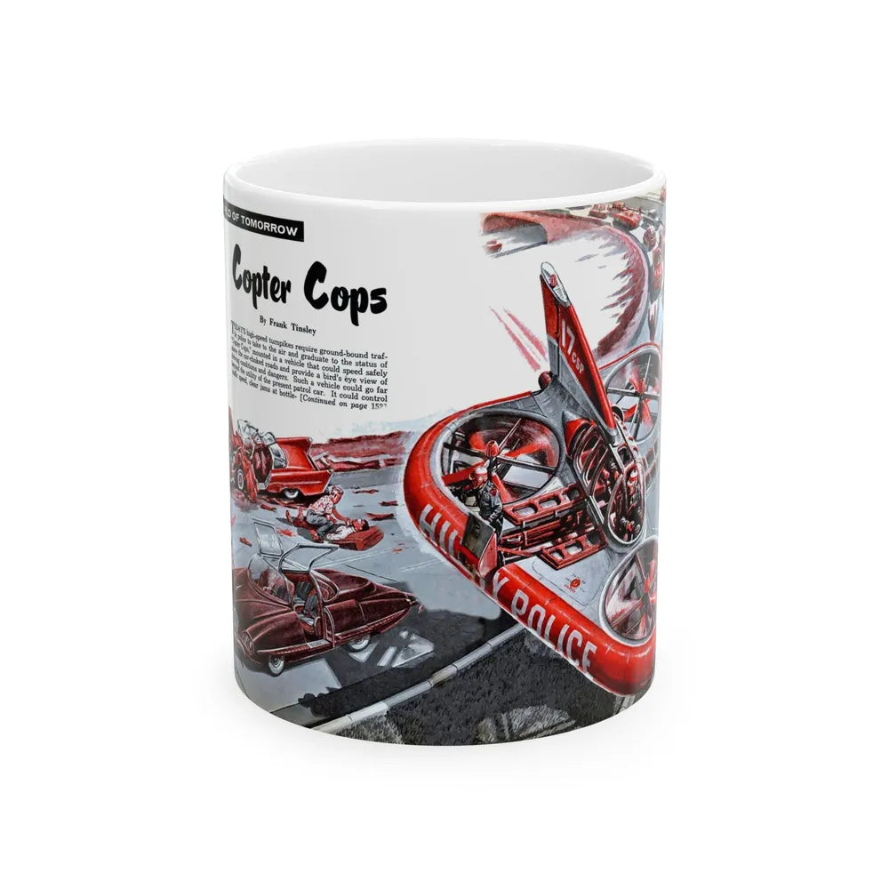 Copter Cops, 1958 - White Coffee Mug-11oz-Go Mug Yourself