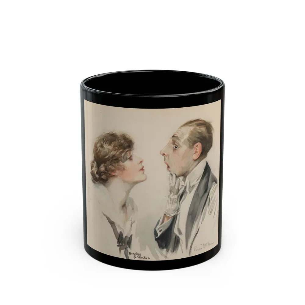 Bracing a Slacker, 1917 - Black Coffee Mug-11oz-Go Mug Yourself