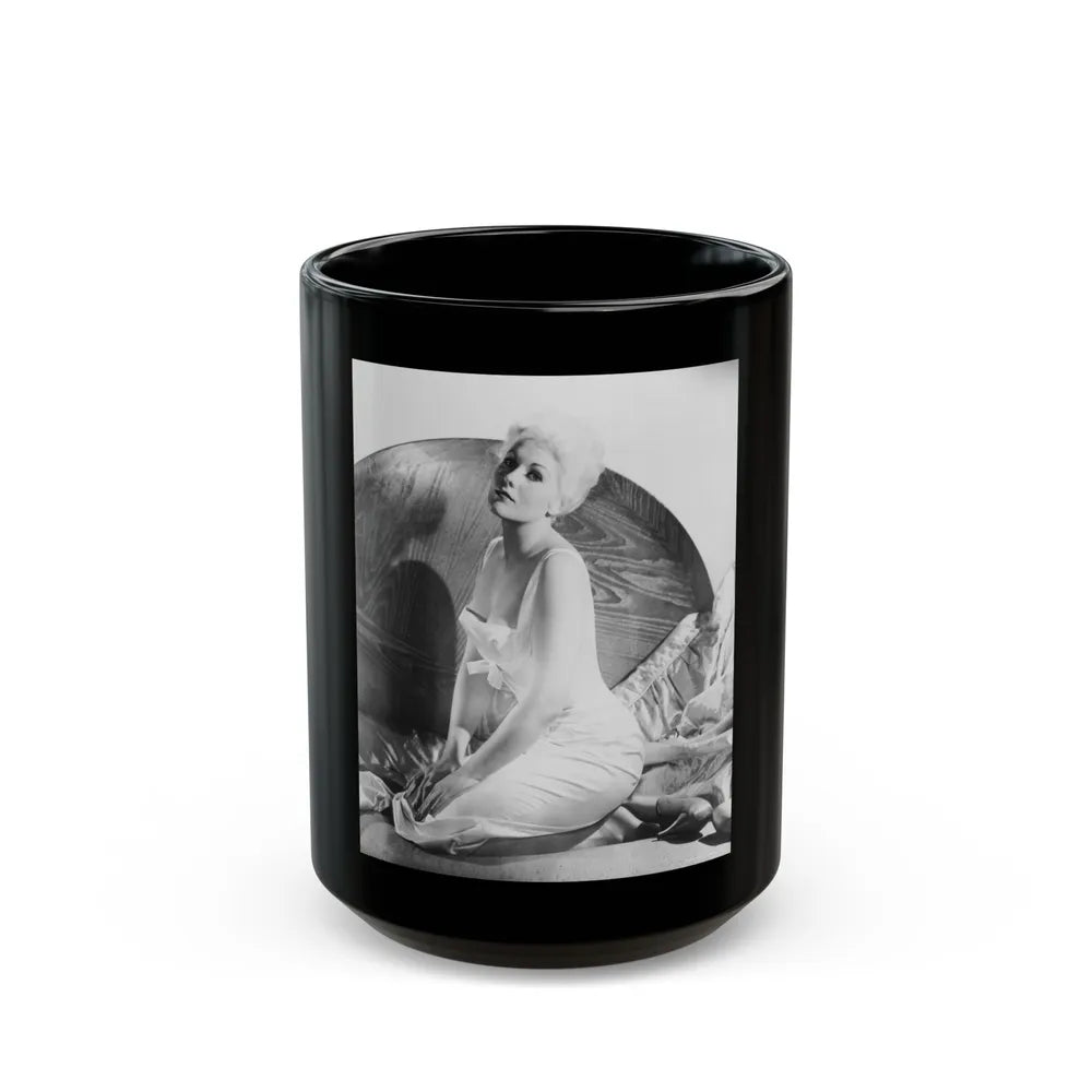 Kim Novak #267 (Vintage Female Icon) Black Coffee Mug-15oz-Go Mug Yourself