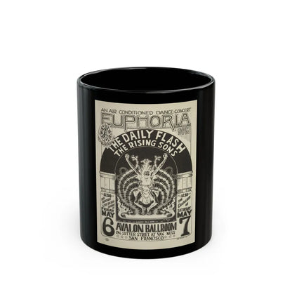 Euphoria 1966 Poster (Music Poster) Black Coffee Mug-11oz-Go Mug Yourself