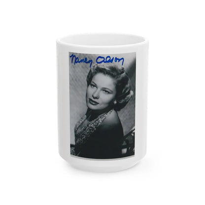 Nancy Olson #09 (Vintage Female Icon) White Coffee Mug-15oz-Go Mug Yourself