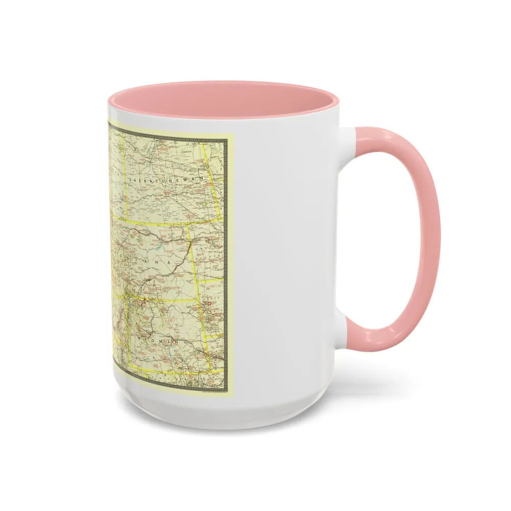 USA - Northwestern (1941) (Map) Accent Coffee Mug-Go Mug Yourself