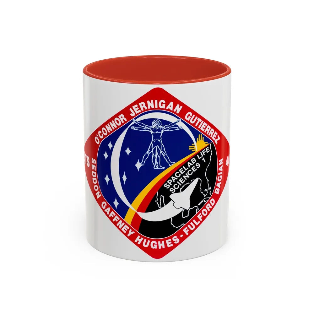 STS 40 (NASA) Accent Coffee Mug-11oz-Red-Go Mug Yourself