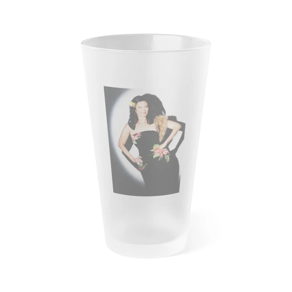 Lynda Carter #281 (Vintage Female Icon) Frosted Pint 16oz-16oz-Frosted-Go Mug Yourself