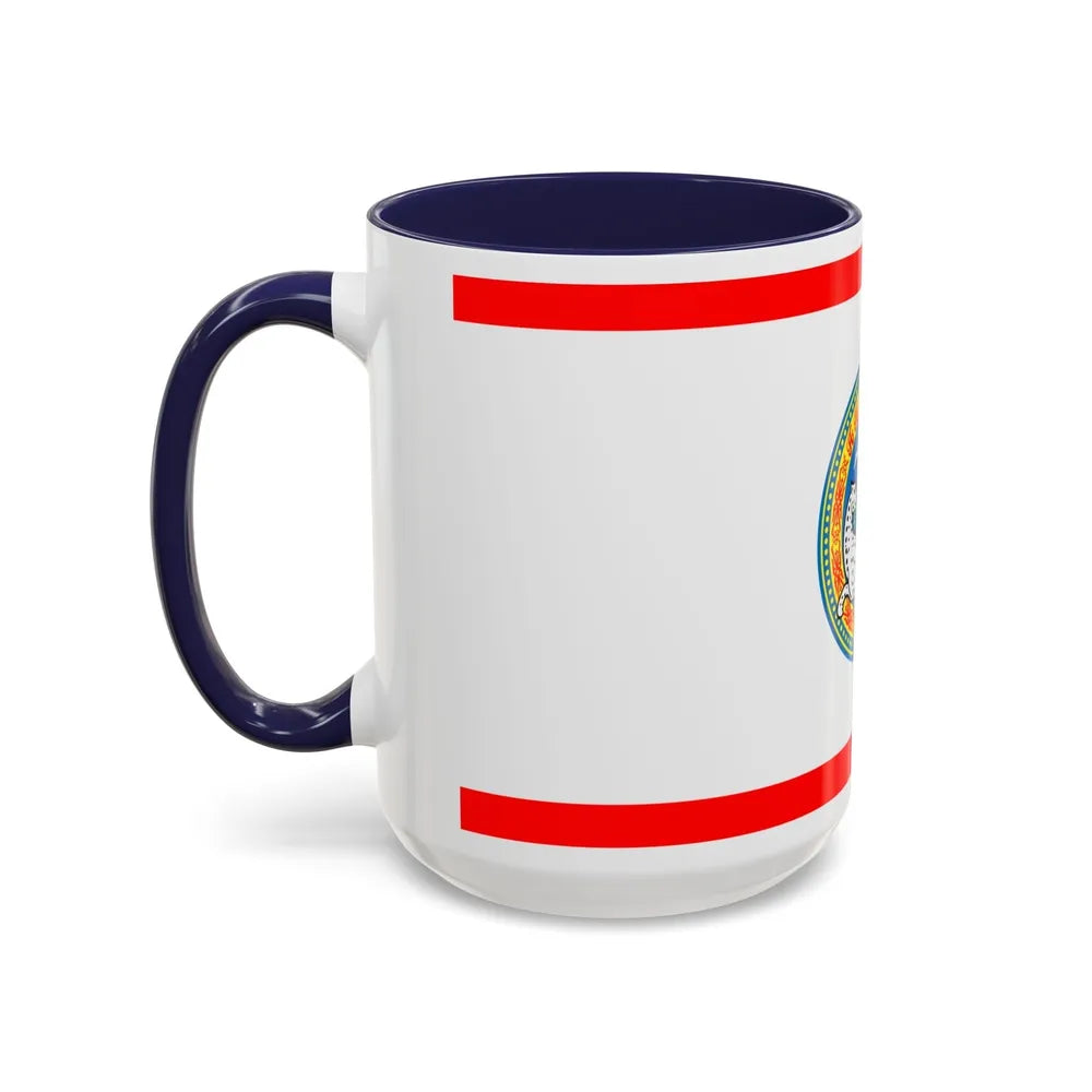 Flag of Almaty Kazakhstan - Accent Coffee Mug-Go Mug Yourself