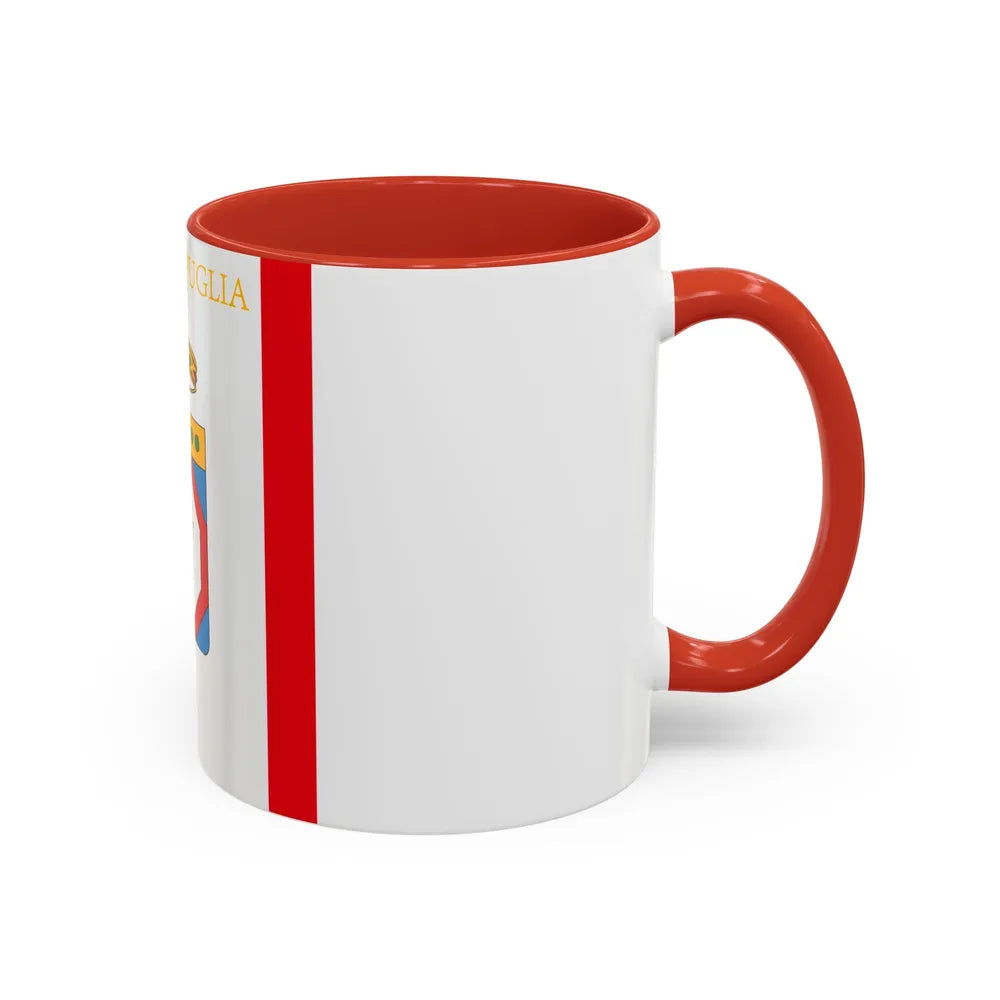 Flag of Apulia Italy - Accent Coffee Mug-Go Mug Yourself