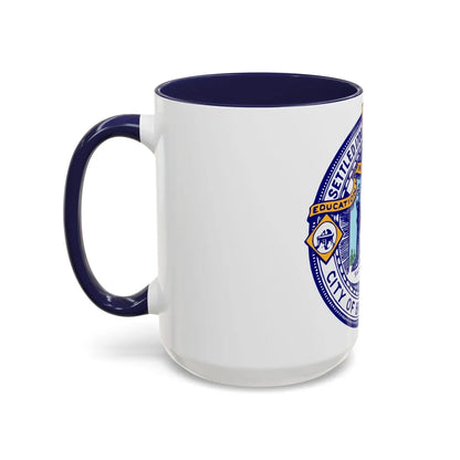 Seal of Brockton Massachusetts - Accent Coffee Mug-Go Mug Yourself