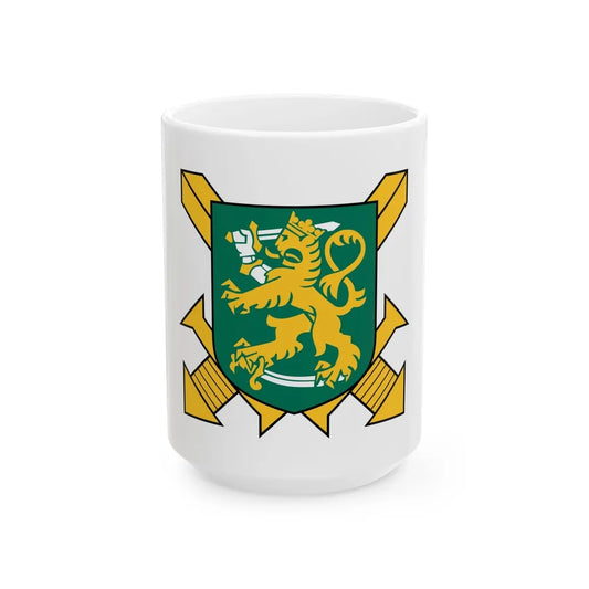 Coat of Arms of Finnish Ground Force - White Coffee Mug-15oz-Go Mug Yourself