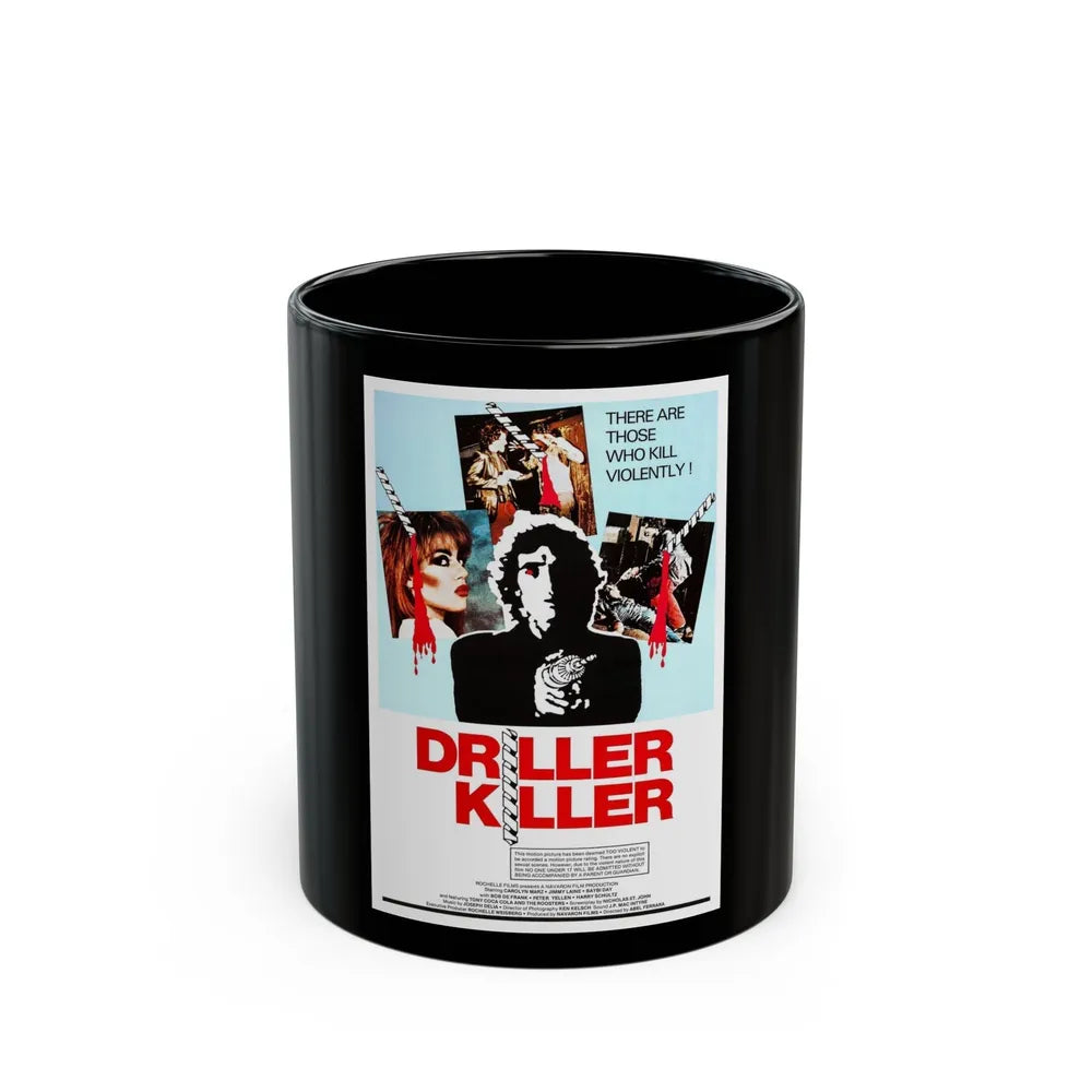 DRILLER KILLER 1979 Movie Poster - Black Coffee Mug-11oz-Go Mug Yourself