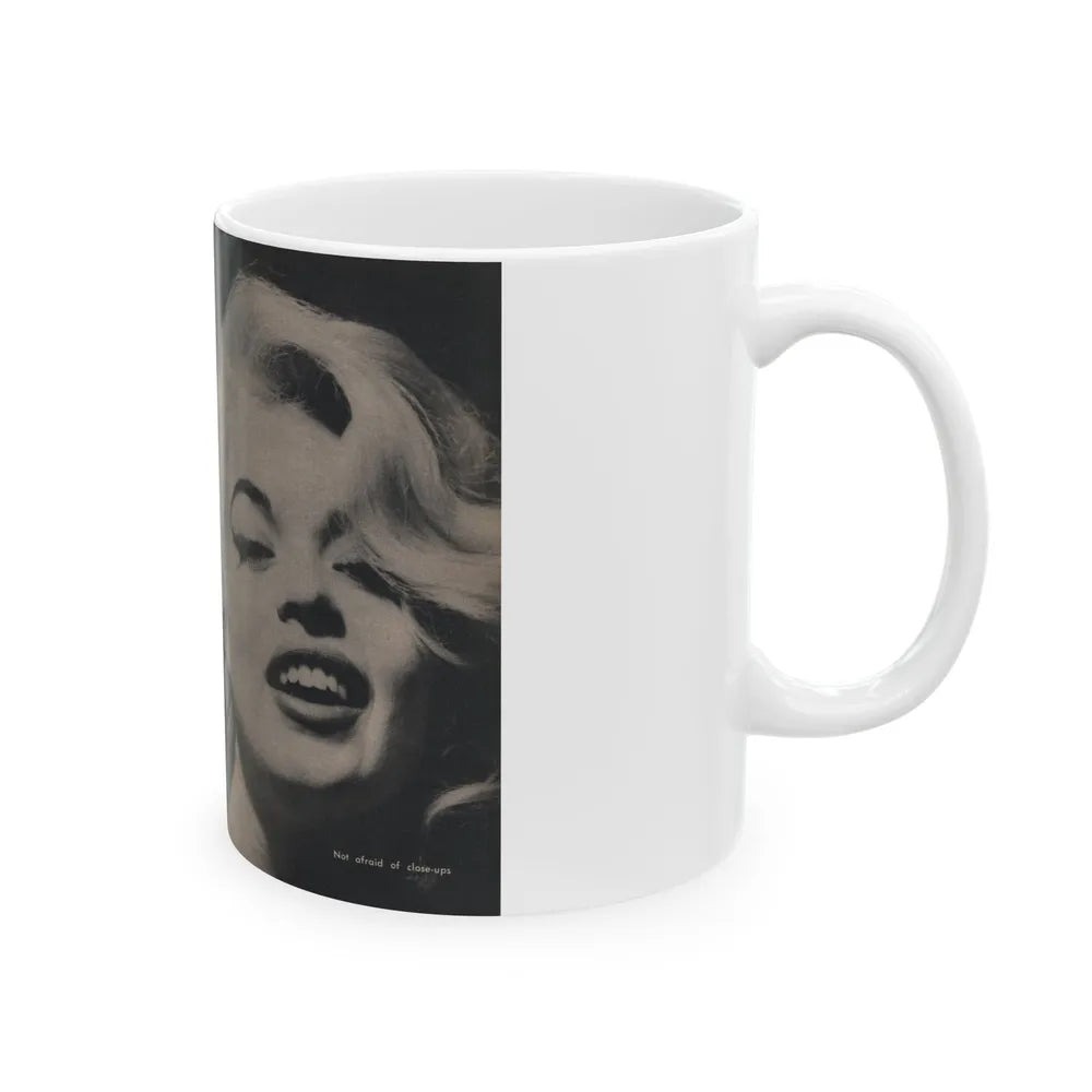 Jayne Mansfield #293 - JAYNE Pocket Magazine Pages 30 & 31 (Vintage Female Icon) White Coffee Mug-Go Mug Yourself