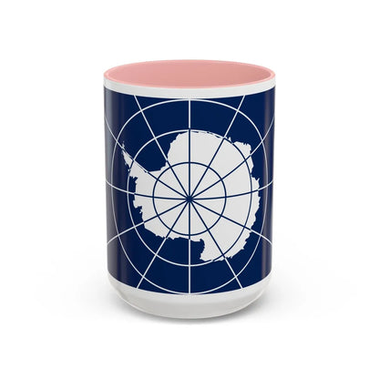 Flag of Antarctic Treaty - Accent Coffee Mug-15oz-Pink-Go Mug Yourself