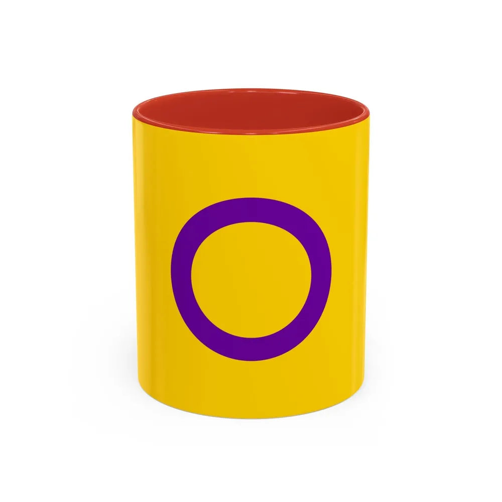 Intersex Pride Flag - Accent Coffee Mug-11oz-Red-Go Mug Yourself