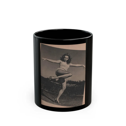 Julie Newmar #202 - Pages 15 Pages 2 of 5 with, Julie+1 Full Page B&W Photo & Article from COVER GIRLS MODELS Mag. Feb '54 (Vintage Female Icon) Black Coffee Mug-11oz-Go Mug Yourself