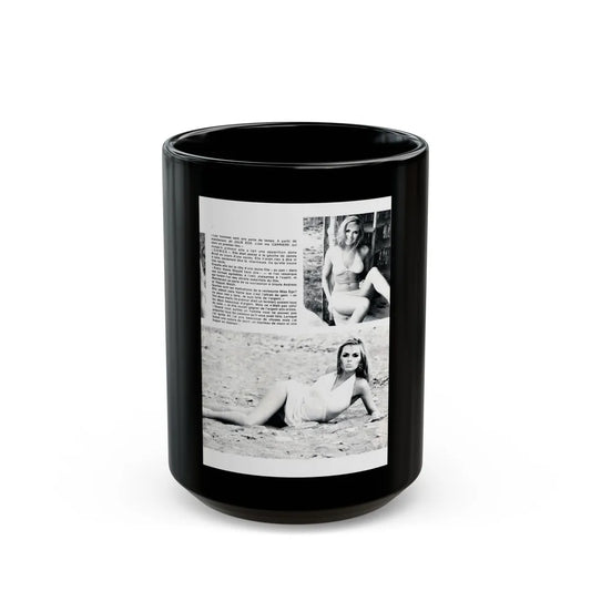 Julie Ege #201 (Vintage Female Icon) Black Coffee Mug-15oz-Go Mug Yourself