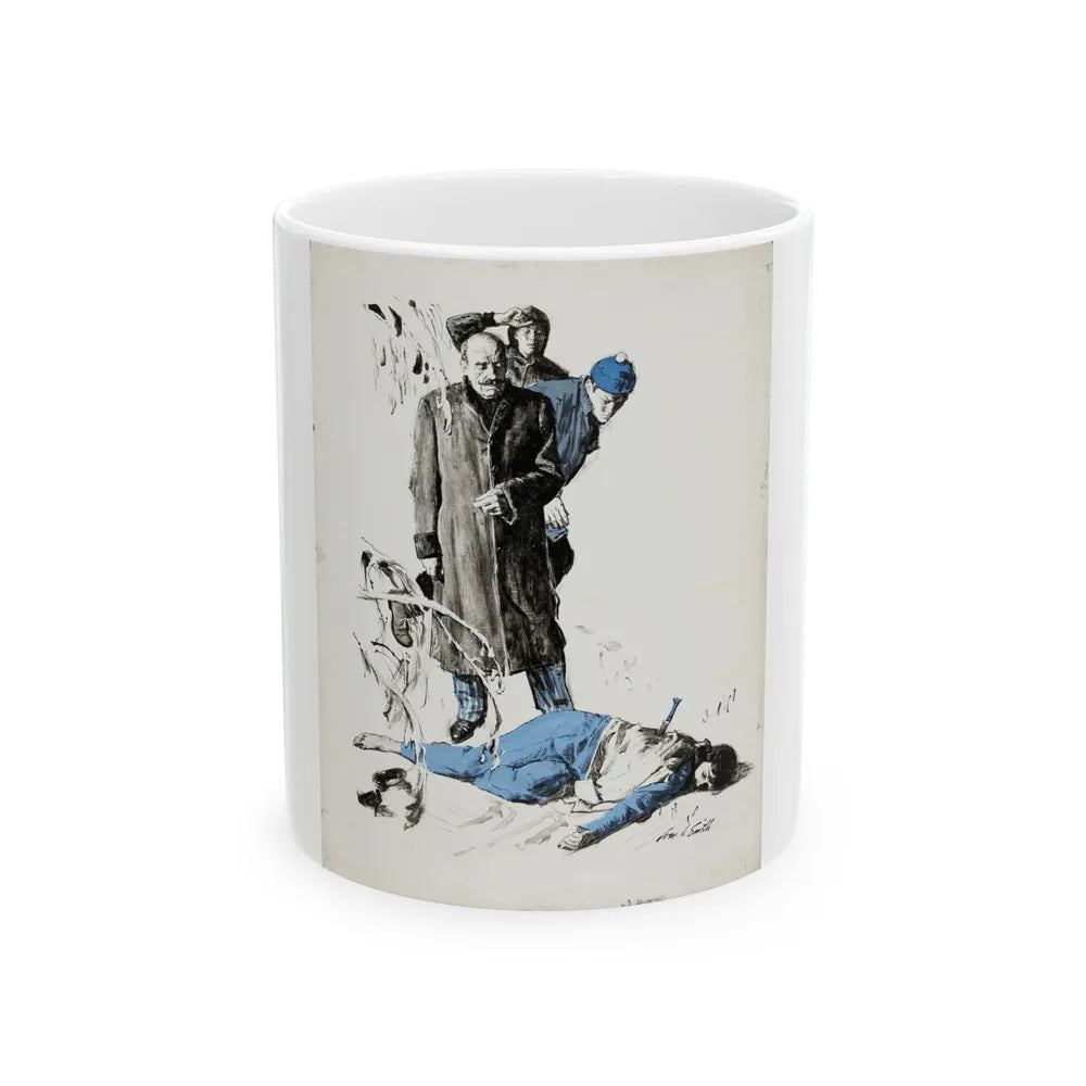 Crime Illustration - White Coffee Mug-11oz-Go Mug Yourself