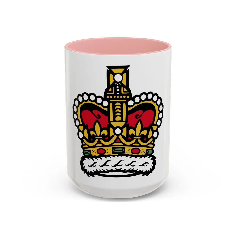 Canadian Crown - Accent Coffee Mug-15oz-Pink-Go Mug Yourself