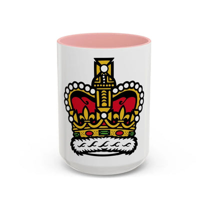 Canadian Crown - Accent Coffee Mug-15oz-Pink-Go Mug Yourself