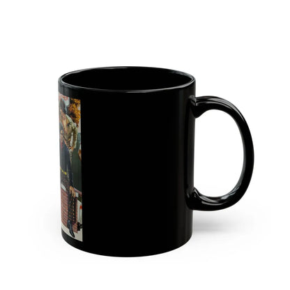 Bus Stop, 1970s - Black Coffee Mug-Go Mug Yourself