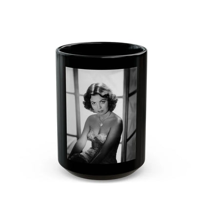 Faith Domergue #220 (Vintage Female Icon) Black Coffee Mug-15oz-Go Mug Yourself