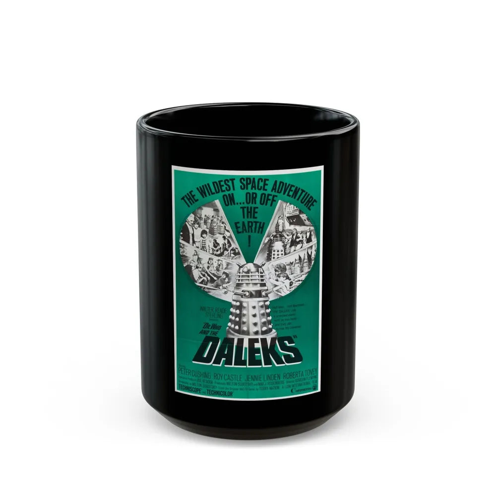 DR. WHO & THE DALEKS (2) 1965 Movie Poster - Black Coffee Mug-15oz-Go Mug Yourself