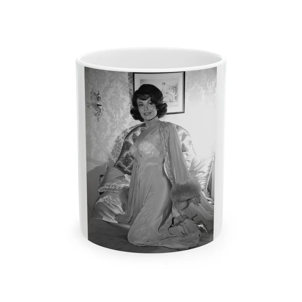 Francine York #41 1 (Vintage Female Icon) White Coffee Mug-11oz-Go Mug Yourself