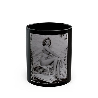 Leslie Parrish #42 1 (Vintage Female Icon) Black Coffee Mug-11oz-Go Mug Yourself