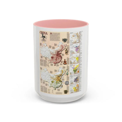 China 2 (1991) (Map) Accent Coffee Mug-15oz-Pink-Go Mug Yourself