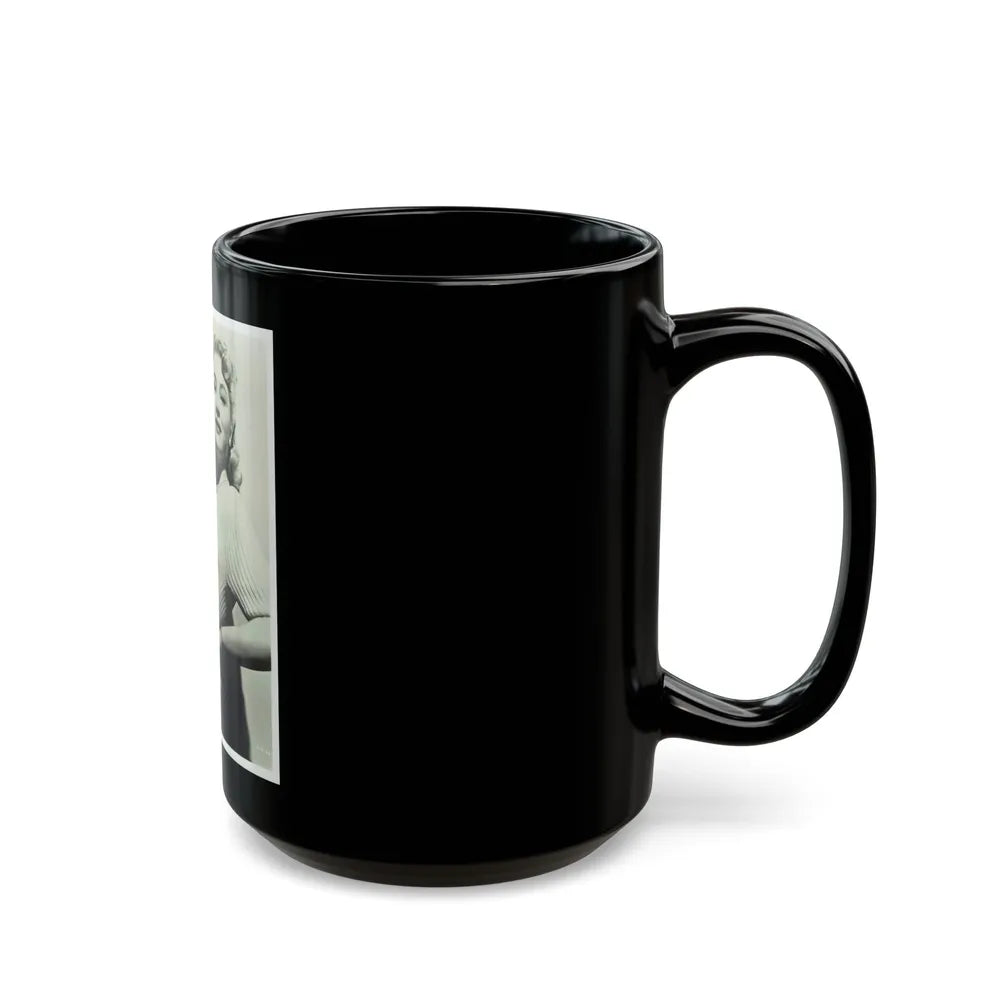 Lori Nelson #207 - B&W Glamour Dress Photo (Vintage Female Icon) Black Coffee Mug-Go Mug Yourself