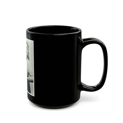 Lori Nelson #207 - B&W Glamour Dress Photo (Vintage Female Icon) Black Coffee Mug-Go Mug Yourself