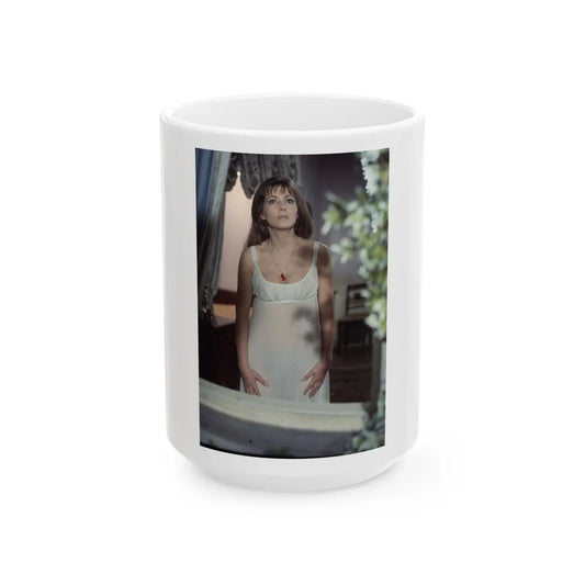 Ingrid Pitt #100 (Vintage Female Icon) White Coffee Mug-15oz-Go Mug Yourself