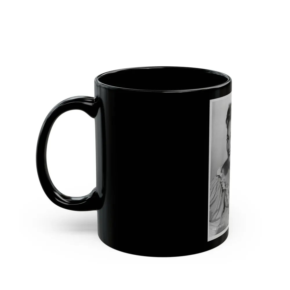 Karin Booth #27 (Vintage Female Icon) Black Coffee Mug-Go Mug Yourself