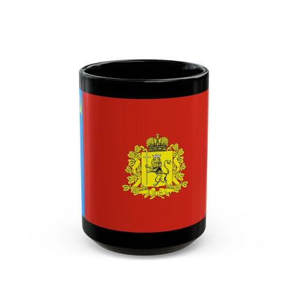 Flag of Vladimir Oblast Russia - Black Coffee Mug-15oz-Go Mug Yourself