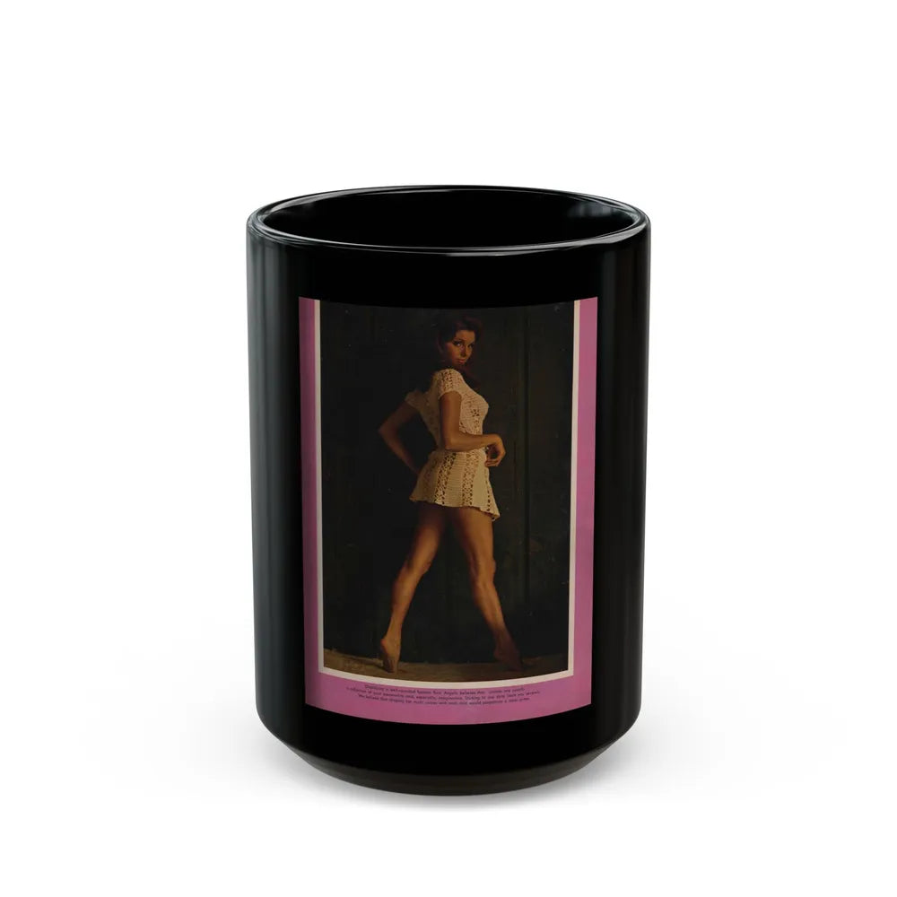 Victoria Vetri #48 - Playboy Mag. May '68 - 1 Photo & Caption (Vintage Female Icon) Black Coffee Mug-15oz-Go Mug Yourself