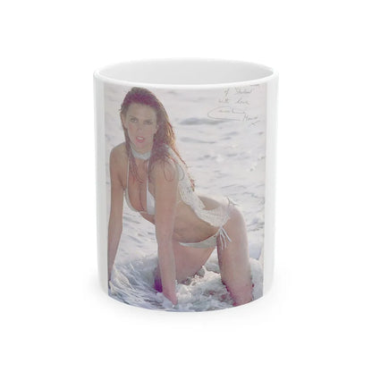 Caroline Munro #229 (Vintage Female Icon) White Coffee Mug-11oz-Go Mug Yourself