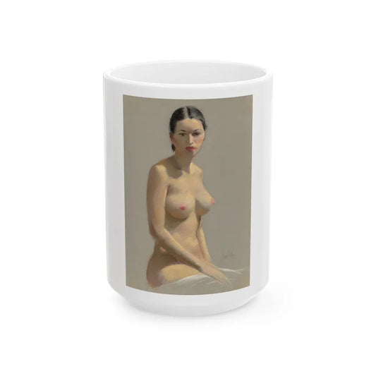 Female Nude - White Coffee Mug-15oz-Go Mug Yourself