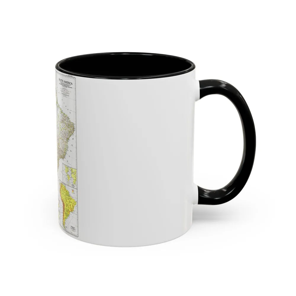 South America (1950) (Map) Accent Coffee Mug-Go Mug Yourself