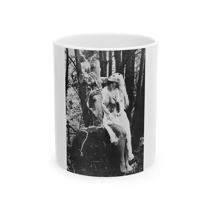 Veronica Carlson #84 - Partially Topless (Vintage Female Icon) White Coffee Mug-11oz-Go Mug Yourself