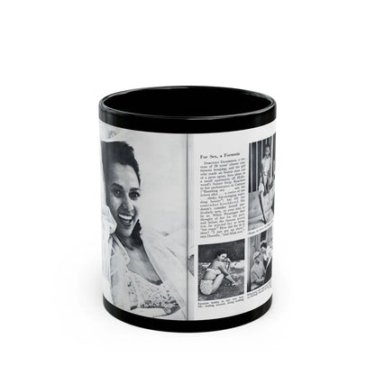 Dorothy Dandridge #99 - Pages 5 & 6 of 8 Featuring, Dorothy with, 4 B&W Photos & Article from Pageant Digest Mag. June '55 (Vintage Female Icon) Black Coffee Mug-11oz-Go Mug Yourself