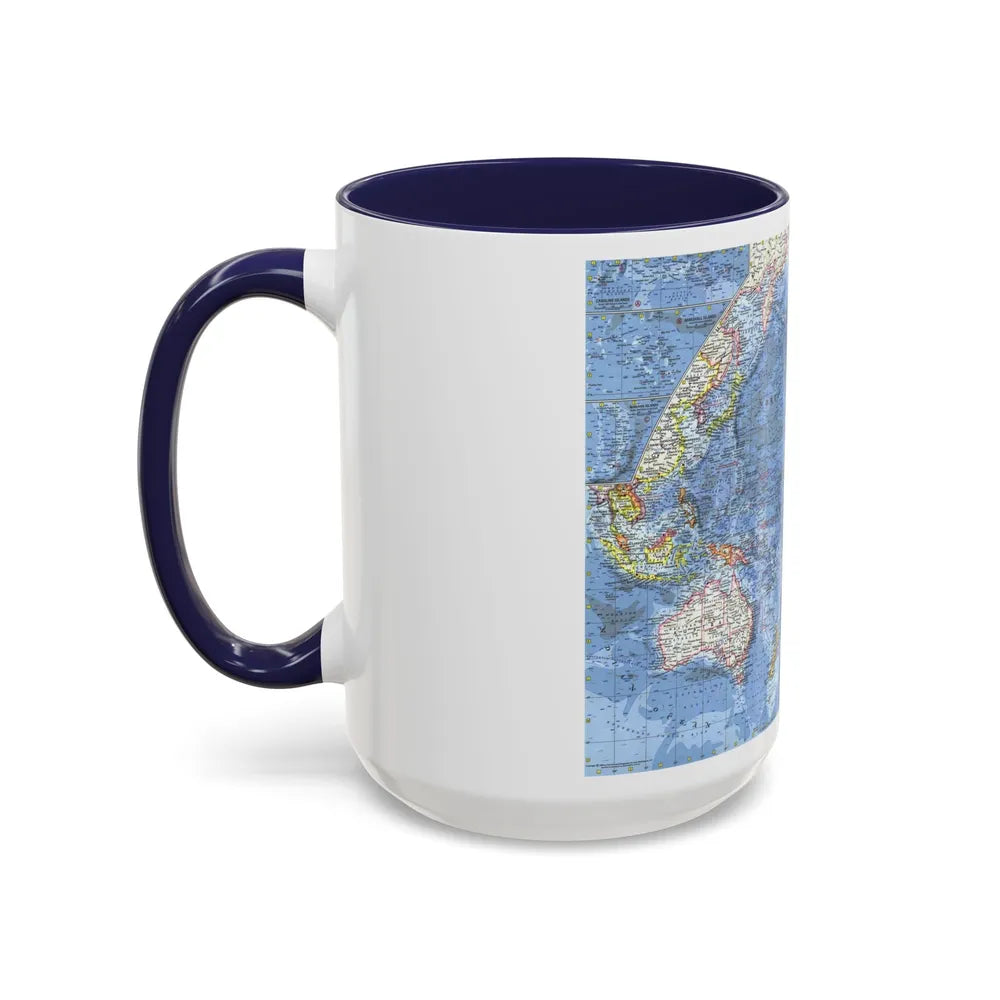 Pacific Ocean (1962) (Map) Accent Coffee Mug-Go Mug Yourself