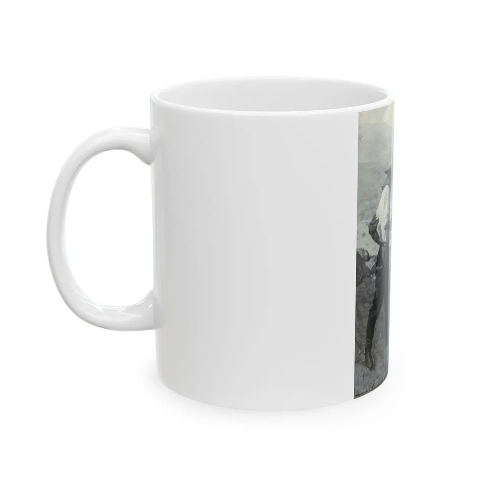 Confrontation Between Two Prospectors, circa 1910 - White Coffee Mug-Go Mug Yourself