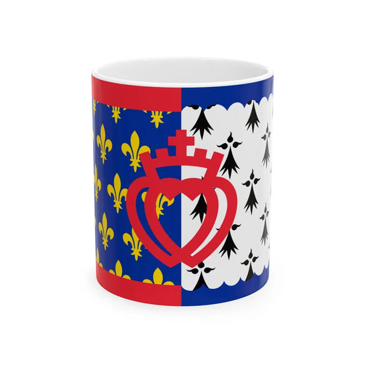 Flag of Pays de la Loire France - White Coffee Mug-11oz-Go Mug Yourself