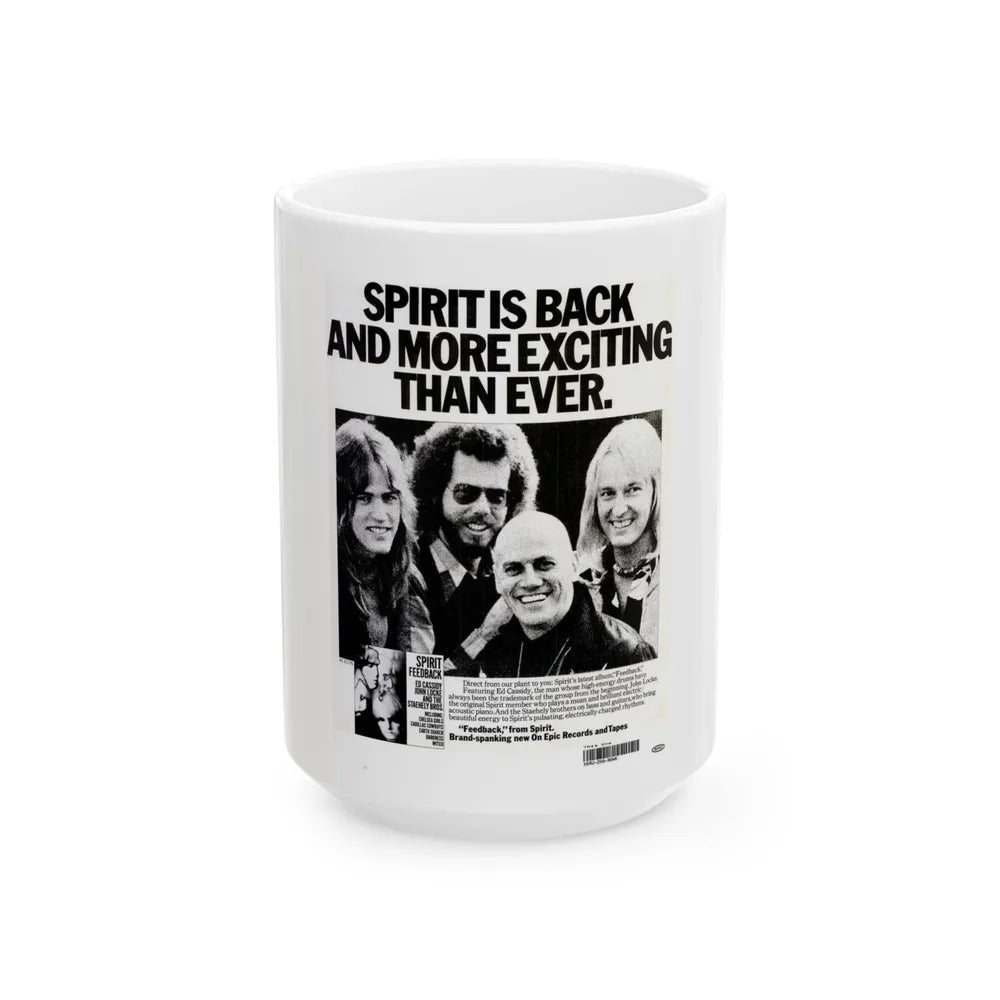 Spirit Band 1972 (Music Poster) White Coffee Mug-15oz-Go Mug Yourself