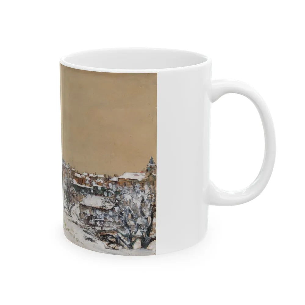 Cross on a Winter Hilltop, 1918 - White Coffee Mug-Go Mug Yourself