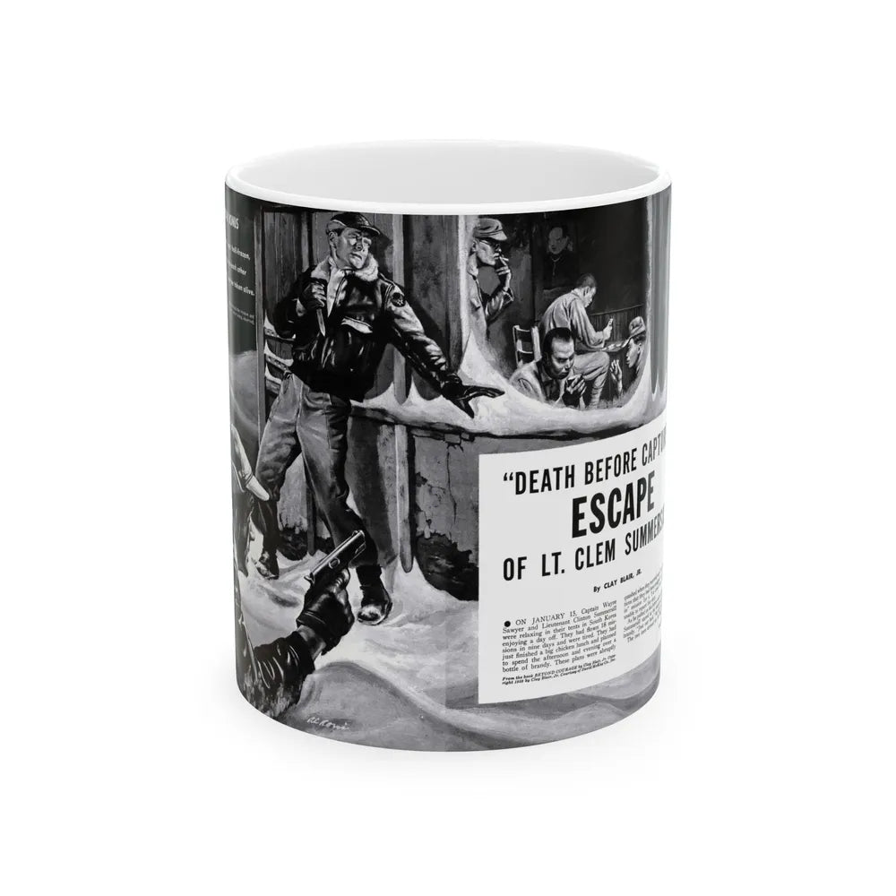 Death Before Capture', Action for Men, May 1960 - White Coffee Mug-11oz-Go Mug Yourself