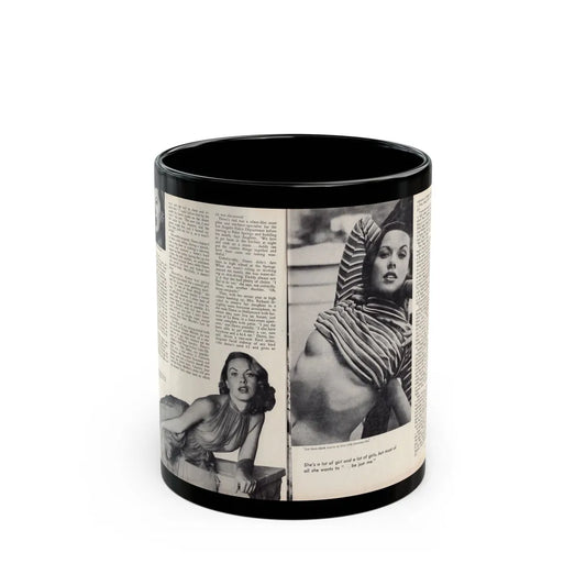 Dawn Richard #45 - [Pages 22 & 23] Including Pages 3 & 4 of 4 with, 3 B&W Photos+Article from Adam Mag. '58 - Photo (Vintage Female Icon) Black Coffee Mug-11oz-Go Mug Yourself