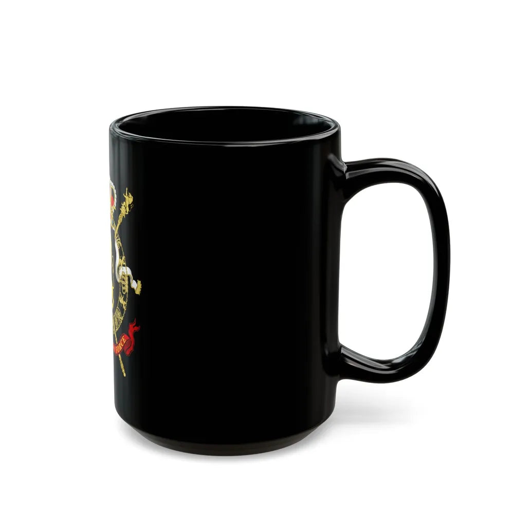 State Coat of Arms of Belgium - Black Coffee Mug-Go Mug Yourself