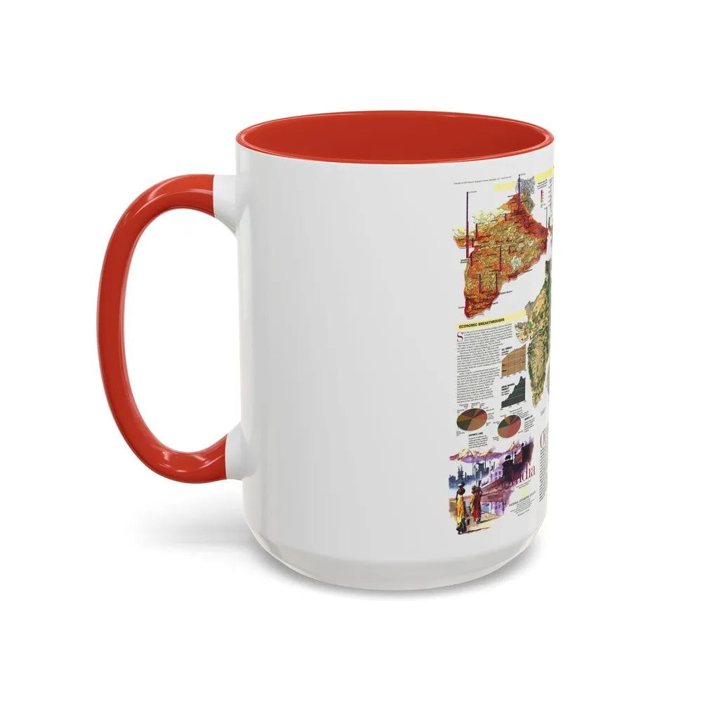 India (1997) (Map) Accent Coffee Mug-Go Mug Yourself