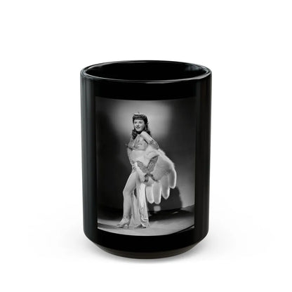 Barbara Stanwyck #190 (Vintage Female Icon) Black Coffee Mug-15oz-Go Mug Yourself